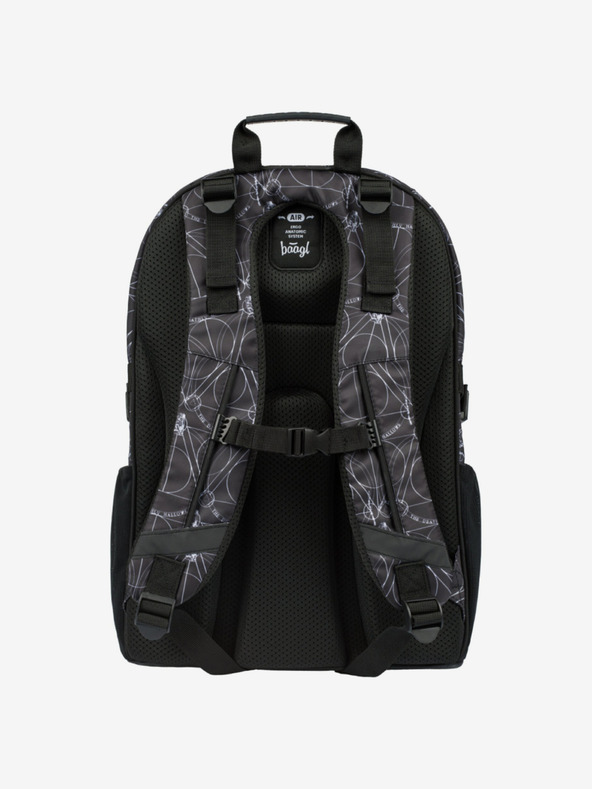 BAAGL  Črni šolski komplet - nahrbtnik, etui, torba Baagl Skate Harry Potter Svetinje smrti