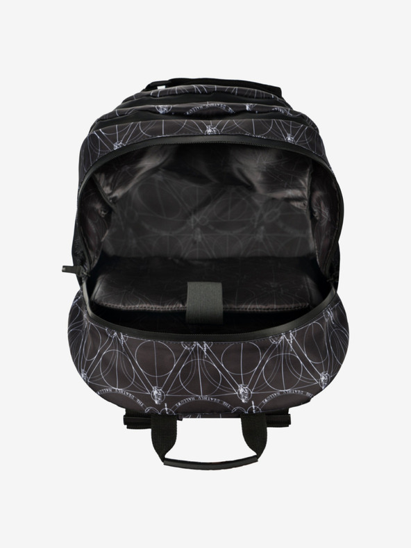 BAAGL  Črni šolski komplet - nahrbtnik, etui, torba Baagl Skate Harry Potter Svetinje smrti