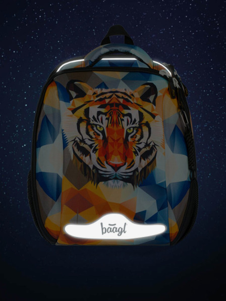 BAAGL  Oranžni Baagl Shelly Tiger šolski kovček
