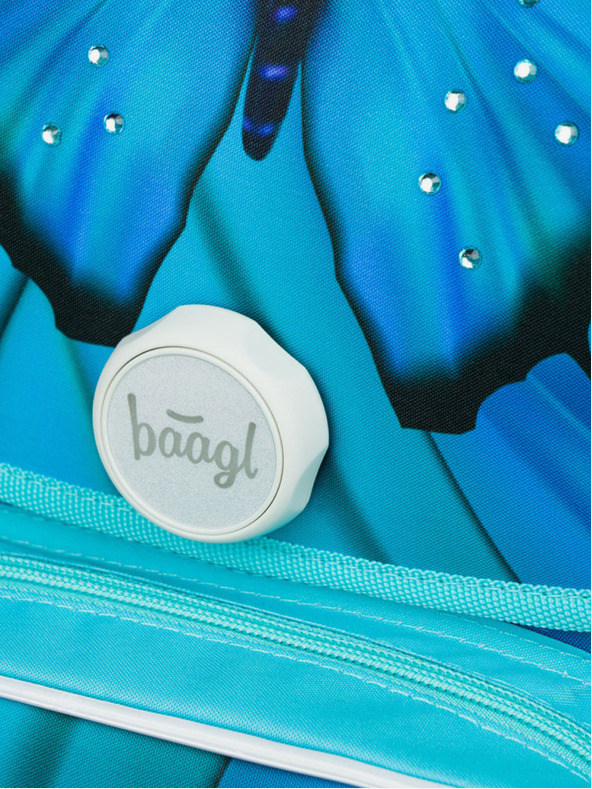 BAAGL  Modra šolska torba Ergo Baagl Butterfly