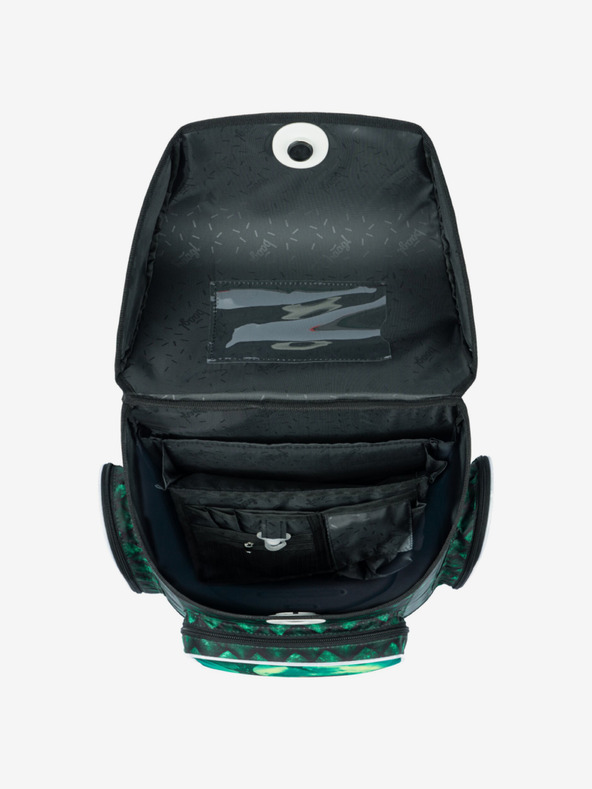 BAAGL  Zelena šolska torba Ergo Baagl Zmaj