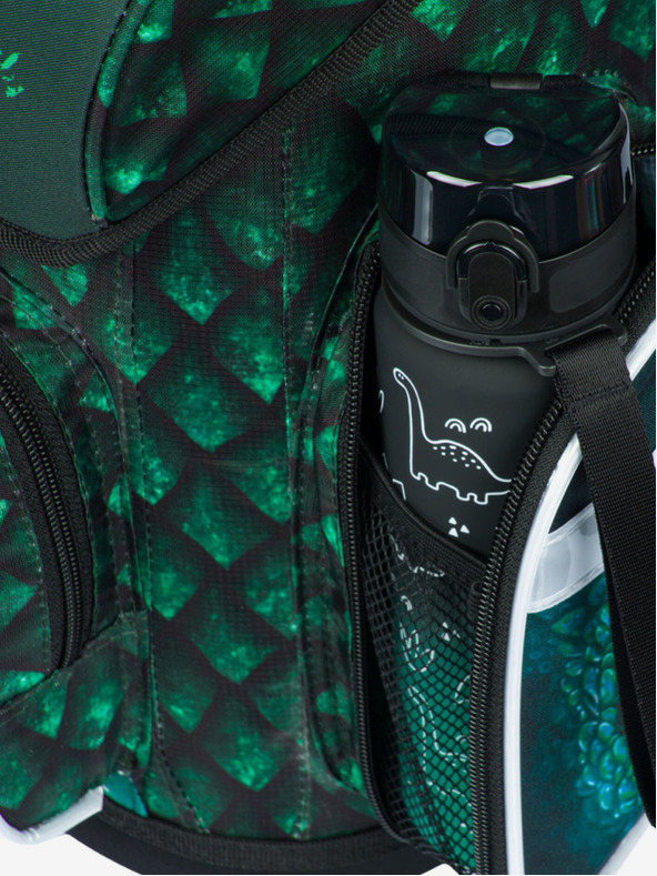 BAAGL  Zelena šolska torba Ergo Baagl Zmaj