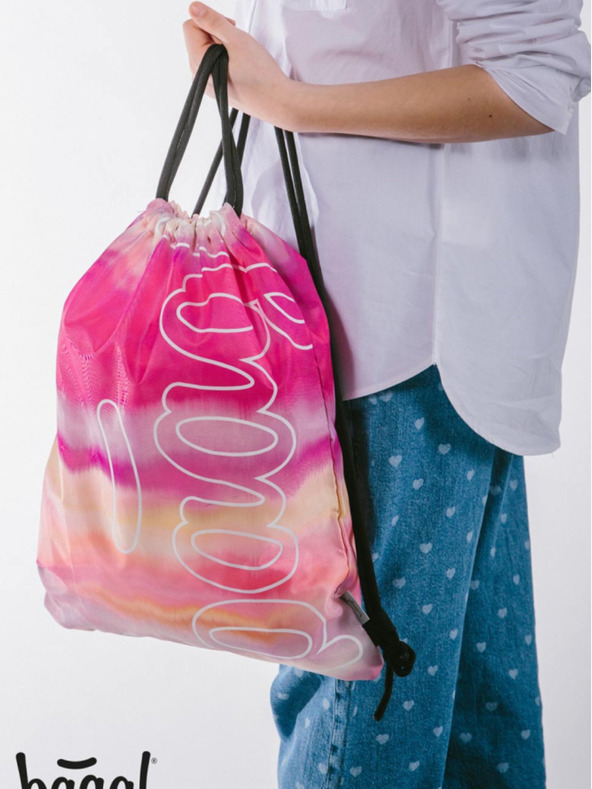 BAAGL  Rožnata torba Baagl Skate Rožnate črte