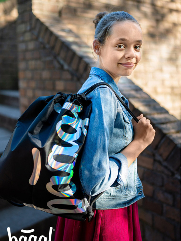 BAAGL  Črna torba Baagl Metallic Holo