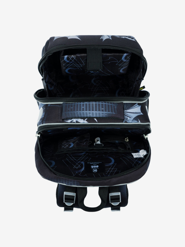 BAAGL  Črni šolski komplet - aktovka, peresnica, torba Baagl Shelly Batman Dark City