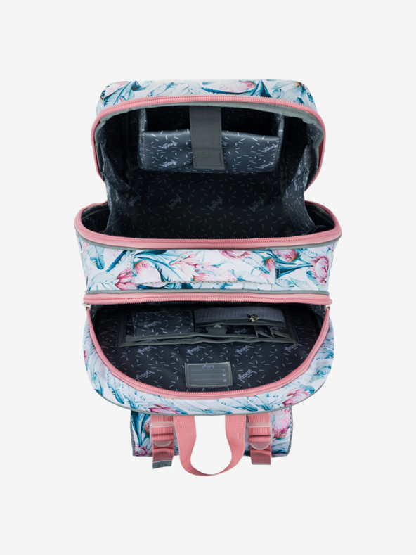 BAAGL  Bel šolski komplet - aktovka, peresnica, torba Baagl Shelly Raccoon