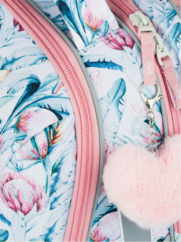 BAAGL  Bel šolski komplet - aktovka, peresnica, torba Baagl Shelly Raccoon