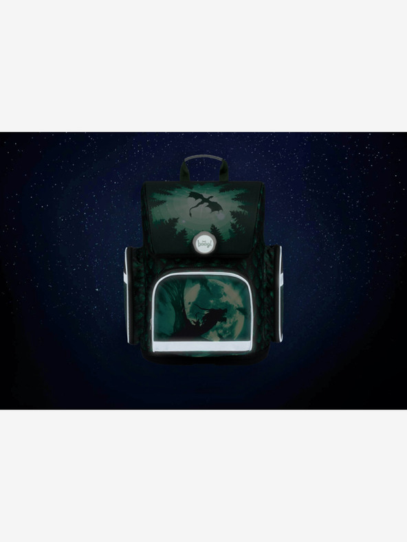 BAAGL  Zeleni šolski komplet Ergo - aktovka, peresnica, torba Baagl Zmajček