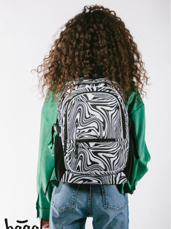 BAAGL  Črn šolski komplet - nahrbtnik, peresnica, torba Baagl Core Mixture