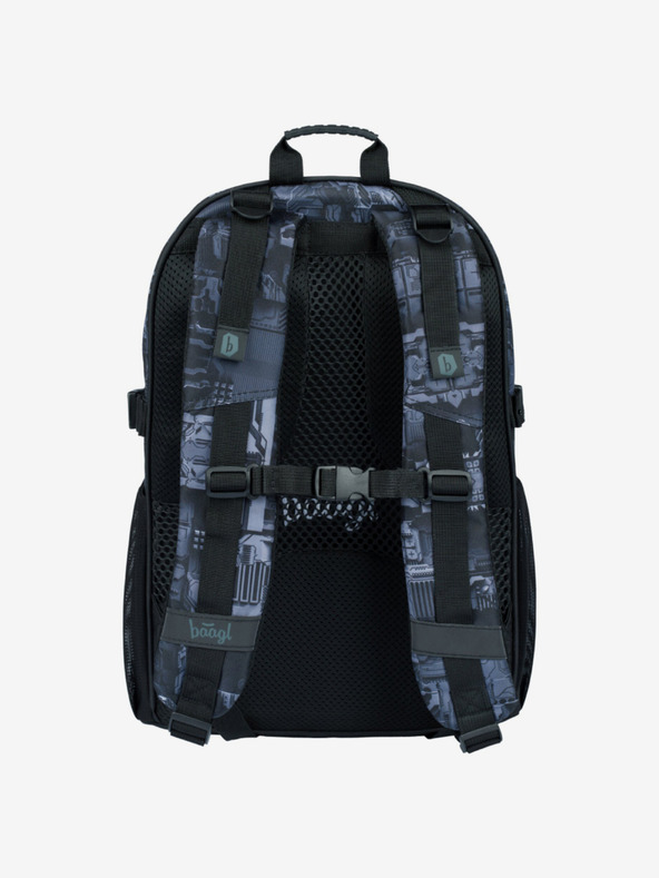 BAAGL  Sivi šolski komplet - nahrbtnik, peresnica, torba Baagl Core Technic