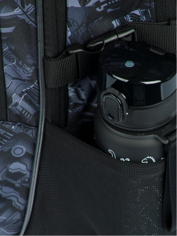 BAAGL  Sivi šolski komplet - nahrbtnik, peresnica, torba Baagl Core Technic