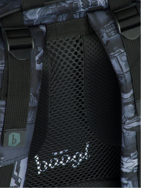 BAAGL  Sivi šolski komplet - nahrbtnik, peresnica, torba Baagl Core Technic