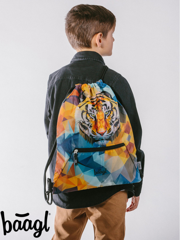 BAAGL  Oranžna torba z žepom Baagl Tiger