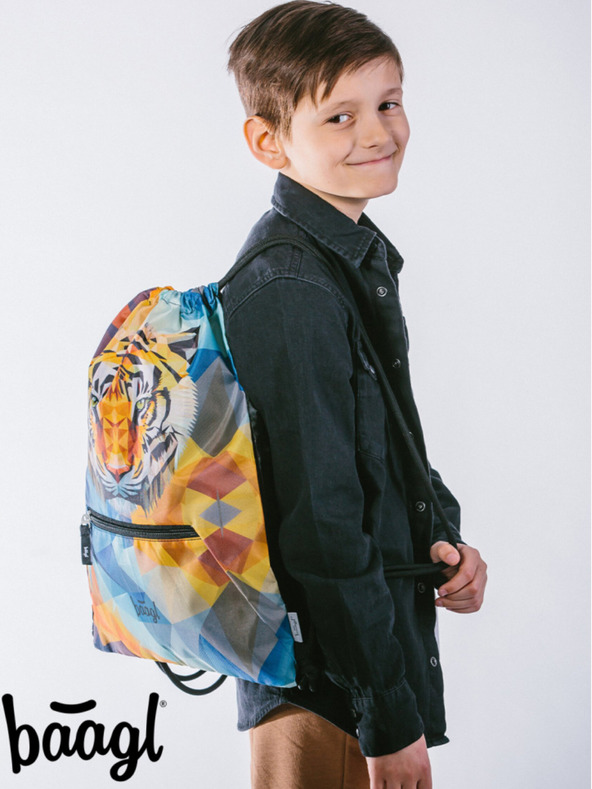 BAAGL  Oranžna torba z žepom Baagl Tiger