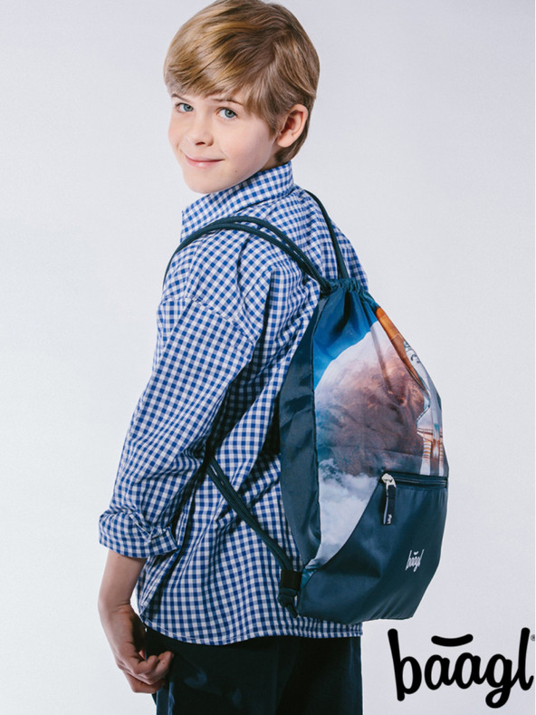 BAAGL  Modra torba z žepom Baagl Space Shuttle