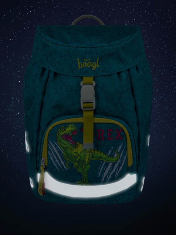 BAAGL  Zeleni šolski nahrbtnik Airy Baagl T-Rex