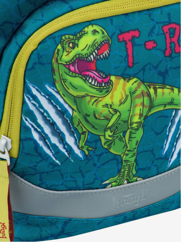 BAAGL  Zeleni šolski nahrbtnik Airy Baagl T-Rex