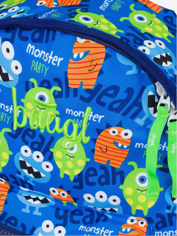 BAAGL  Modri predšolski nahrbtnik Baagl Pošasti