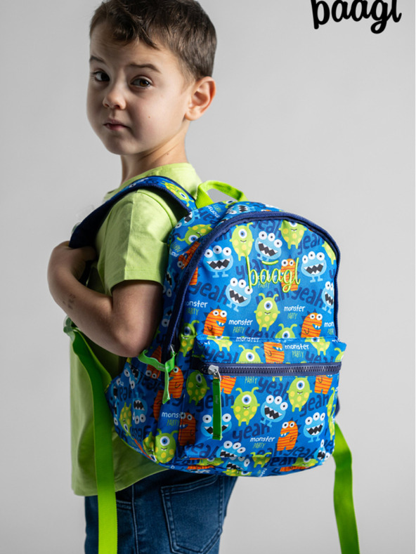 BAAGL  Modri predšolski nahrbtnik Baagl Pošasti