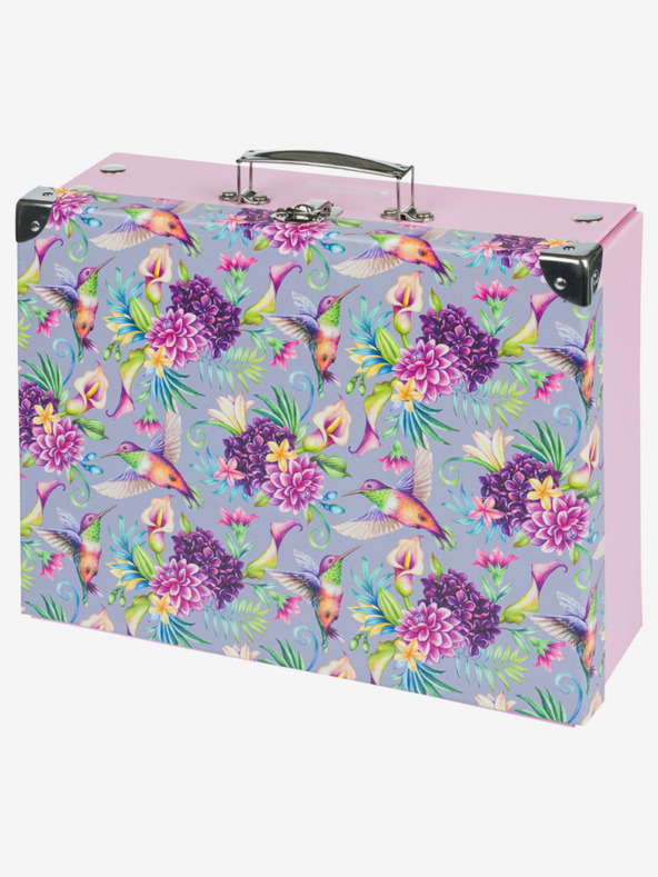 BAAGL  Vijolična zložljiva šolska torba z nastavki Baagl Kolibri