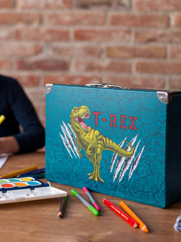 BAAGL  Zelena zložljiva šolska torba z nastavki Baagl T-Rex