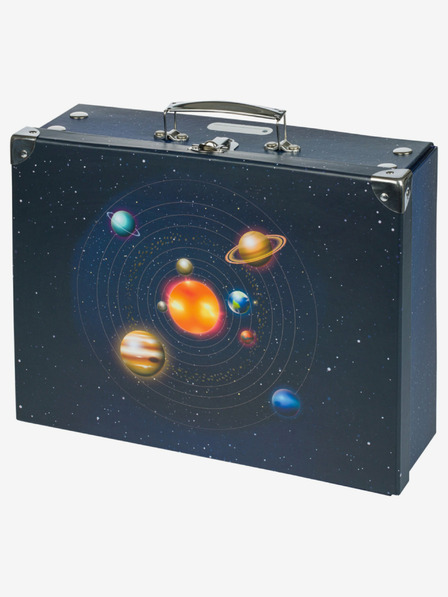 BAAGL  Modra zložljiva šolska torba z nastavki Baagl Planeti