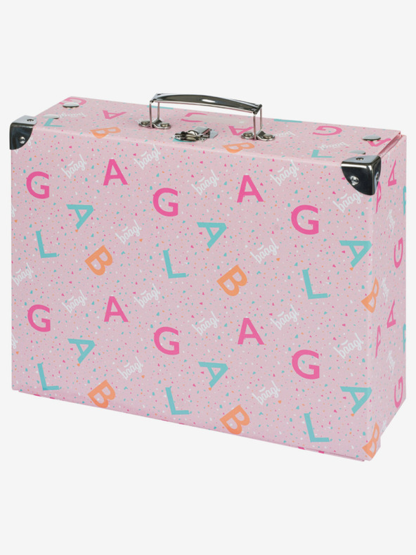 BAAGL  Rožnata zložljiva šolska torba z nastavki Baagl Logo