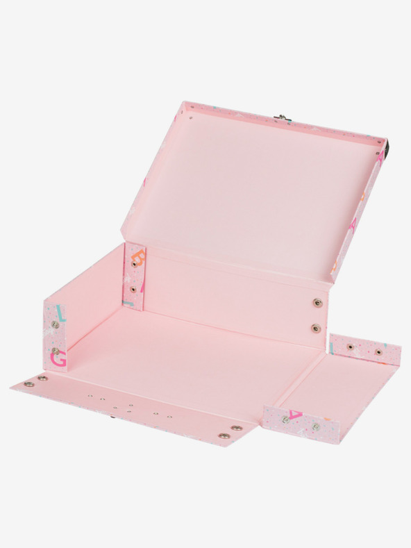 BAAGL  Rožnata zložljiva šolska torba z nastavki Baagl Logo