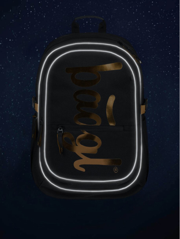 BAAGL  Črni šolski komplet Core - nahrbtnik, peresnica, torba Baagl Metallic Bronze