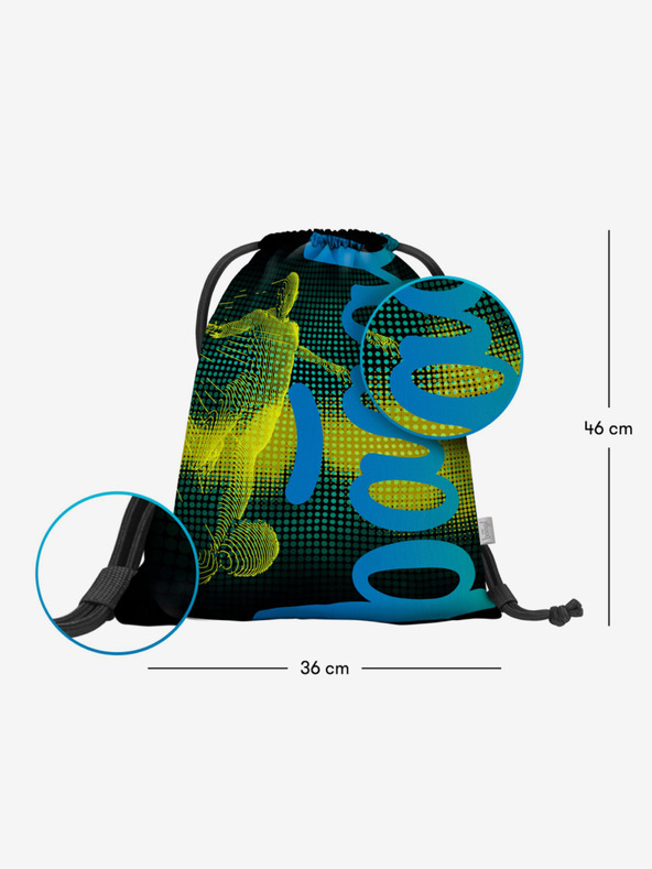 BAAGL  Zeleni šolski komplet Core - nahrbtnik, peresnica, torba Baagl Nogometaš