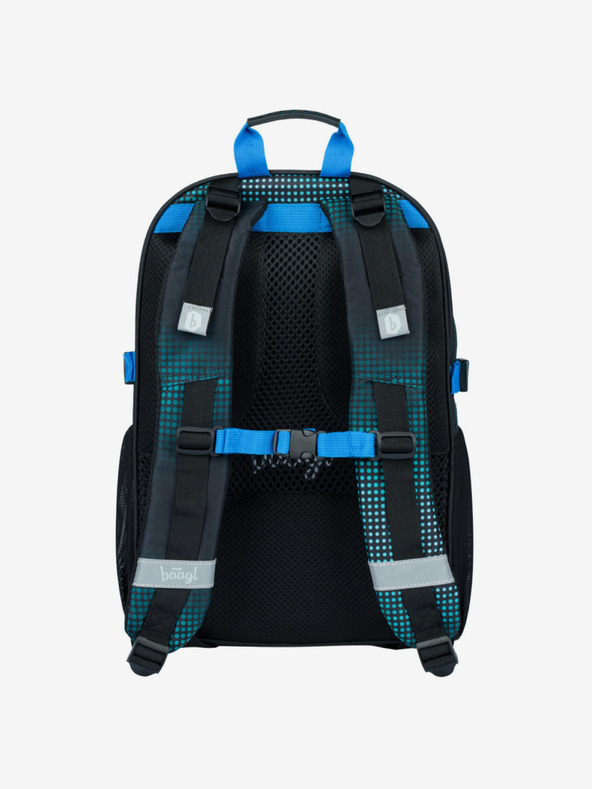 BAAGL  Zeleni šolski komplet Core - nahrbtnik, peresnica, torba Baagl Nogometaš