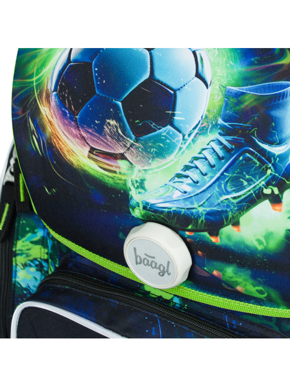 BAAGL  Zelena šolska torba Ergo Baagl Nogometaš