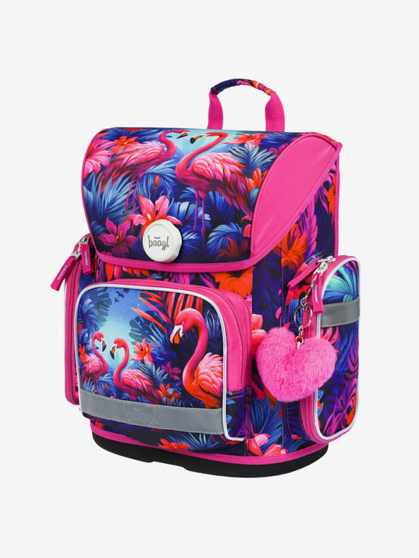 BAAGL  Roza šolska torba Ergo Baagl Flamingi