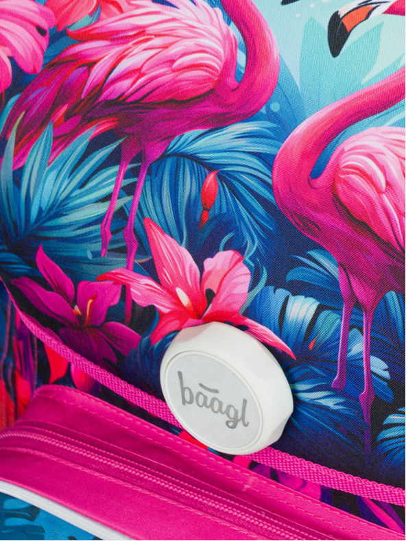 BAAGL  Roza šolska torba Ergo Baagl Flamingi