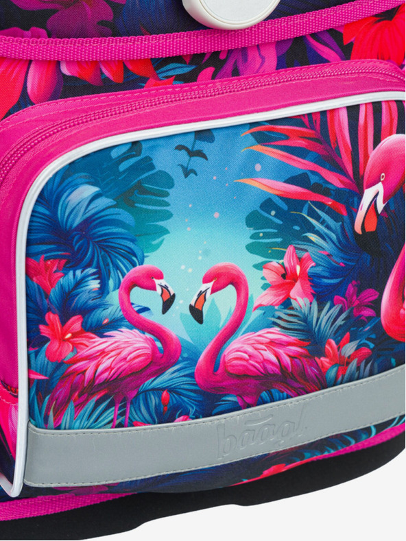 BAAGL  Roza šolska torba Ergo Baagl Flamingi