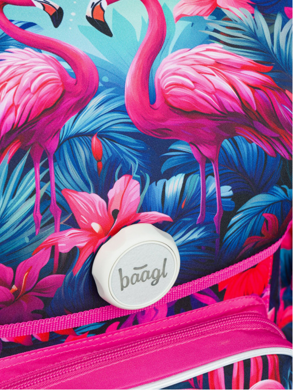 BAAGL  Roza šolska torba Ergo Baagl Flamingi