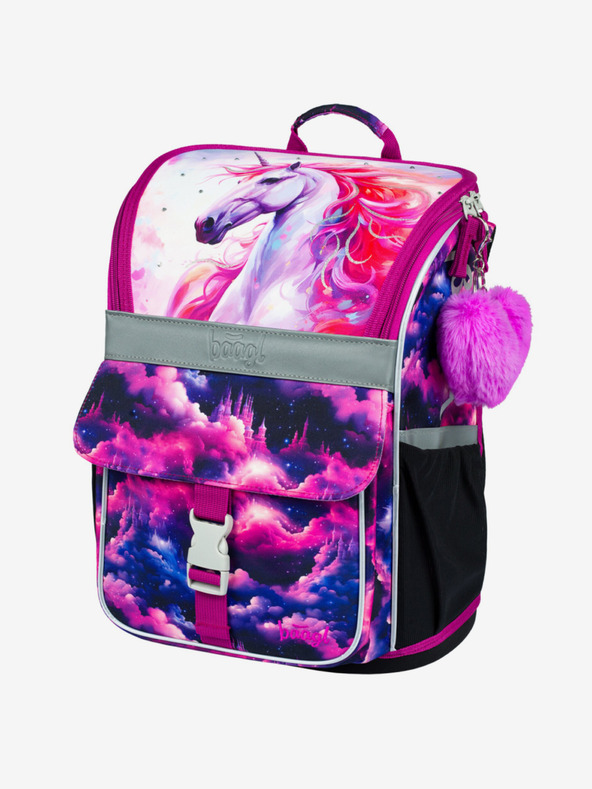 BAAGL  Vijolična šolska torba Zippy Baagl Kraljestvo enorogov