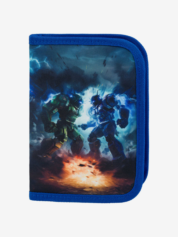 BAAGL  Modra šolska torbica za svinčnike, enojna stopnja Baagl Roboti