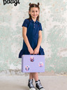 BAAGL  Vijolična zložljiva šolska torbica s priborom Baagl Hišni ljubljenčki