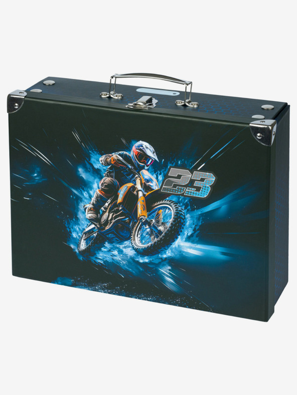 BAAGL  Modra zložljiva šolska torba z dodatki Baagl Motorno kolo