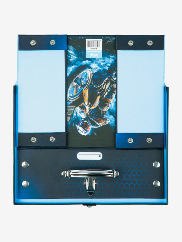 BAAGL  Modra zložljiva šolska torba z dodatki Baagl Motorno kolo