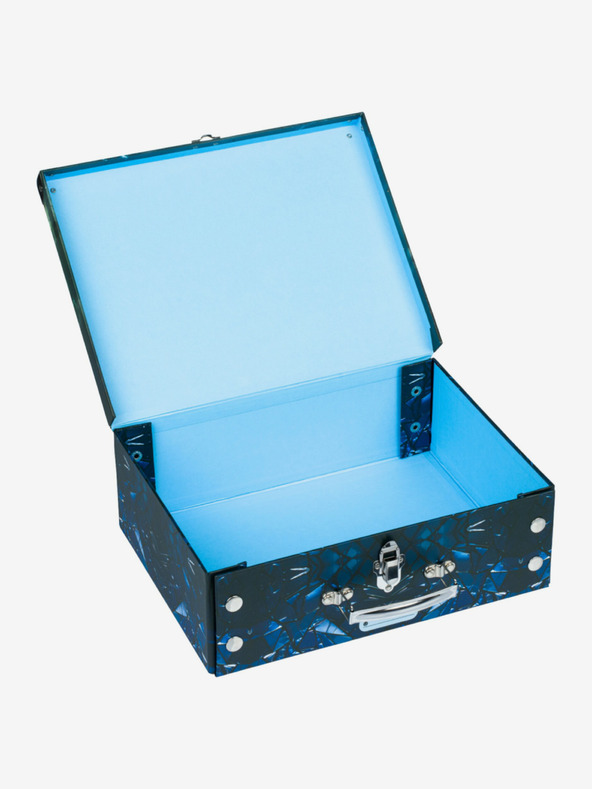 BAAGL  Črni zložljivi šolski kovček z opremo Baagl Roboti