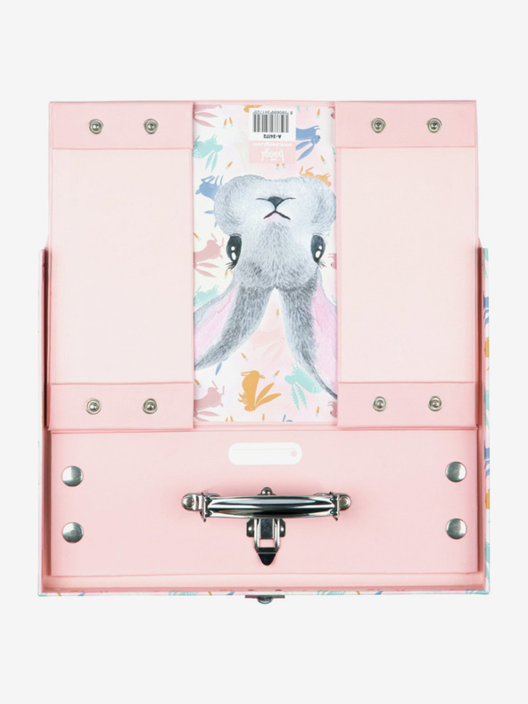 BAAGL  Rožnata zložljiva šolska torba s priborom Baagl Zajček