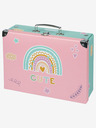 BAAGL  Rožnata zložljiva šolska torba z nastavki Baagl Rainbow