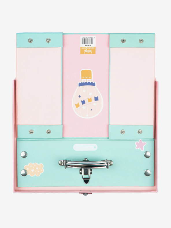 BAAGL  Rožnata zložljiva šolska torba z nastavki Baagl Rainbow