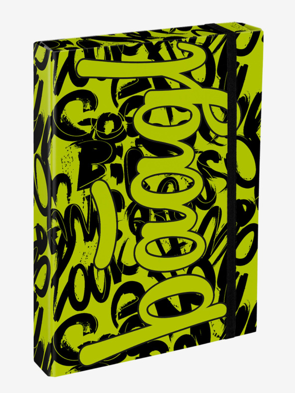 BAAGL  Rumeno-črne platnice za šolske zvezke A4 Baagl Jumbo Lime