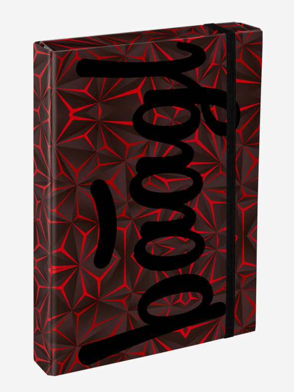 BAAGL  Črne platnice za šolske zvezke A4 Baagl Jumbo Red Polygon