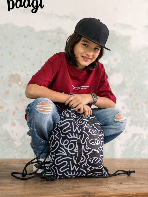 BAAGL  Črna šolska torba Baagl Element