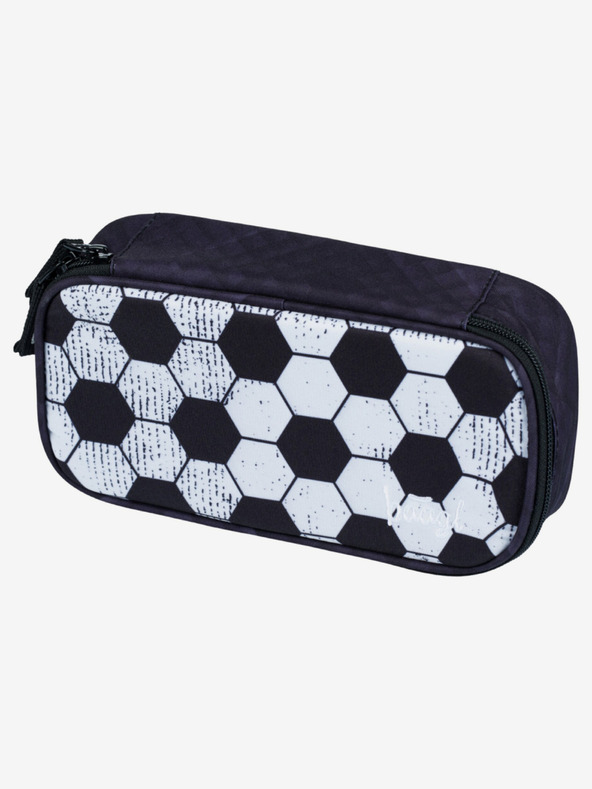 BAAGL  Komplet črnega šolskega nahrbtnika, peresnice in torbe Baagl Cubic Goal