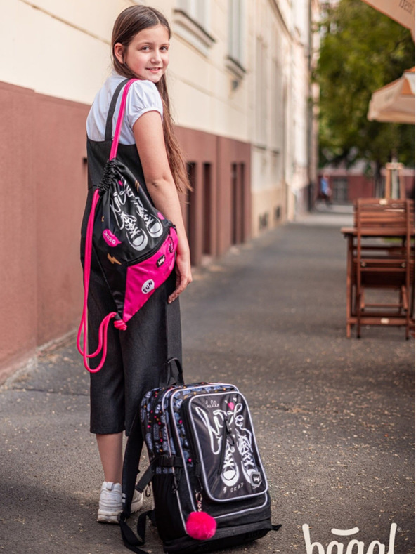 BAAGL  Črna 3 kompleti: nahrbtnik, peresnica in torba Baagl